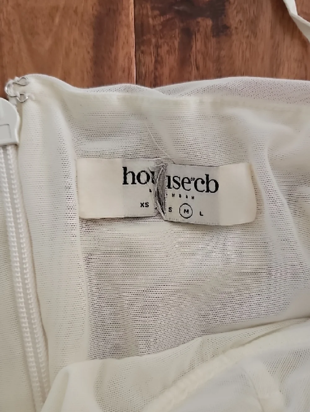 House of CB Cream Ruched Midi Dress with Spaghetti Straps - Picture 2 of 3